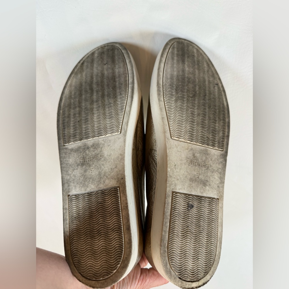Birdies the swift in gold leather women’s size 9 flats loafers all season - Picture 5 of 9